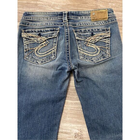 Silver Pioneer Bootcut Jeans Distressed Low Rise Women’s Sz W29 L35 - Picture 8 of 9
